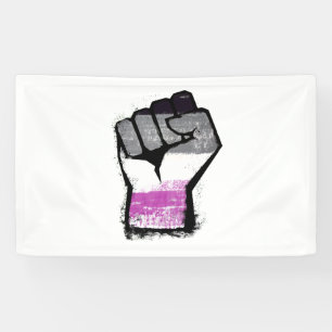 Banderoles Poing de protestation asexué
