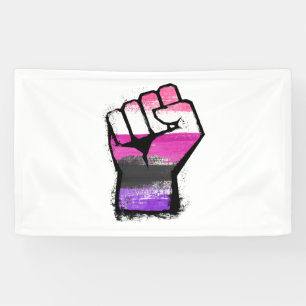 Banderoles Poing de protestation genre fluide