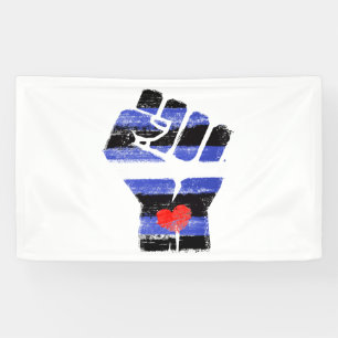 BANDEROLES POING DE RÉSISTANCE EN CUIR