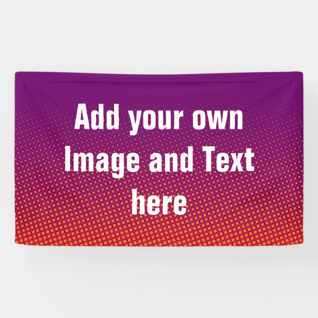 Banderoles Points Motif violet orange rouge + vos idées (Horizontal)