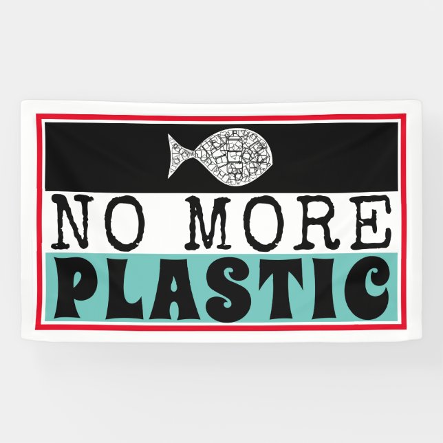 Banderoles Poisson en plastique, changement climatique (Horizontal)