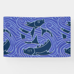 Banderoles Poisson Gras Baignade Océan Bleu Pêche