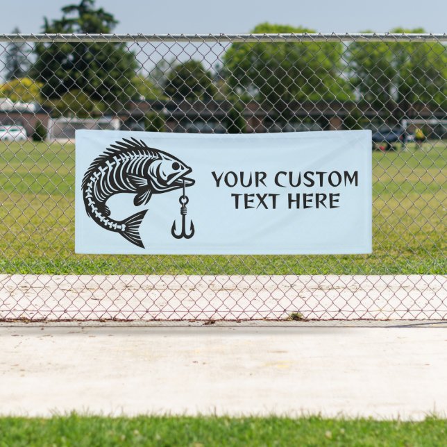 Banderoles Poisson texte personnalisé (En situation)