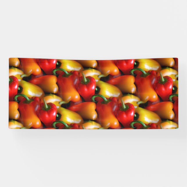 Banderoles Poivrons rouges et jaunes (Horizontal)