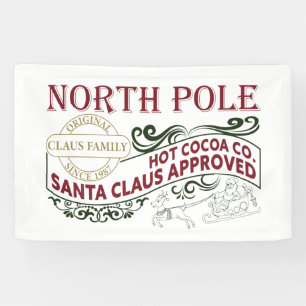Banderoles Pôle Nord Hot Cocaca fête de Noël