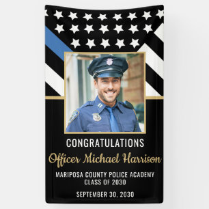 Banderoles Police Academy Graduation Party Blue Line Photo