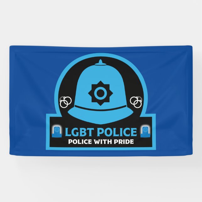 Banderoles Police Gay pride LGBT+ (Horizontal)