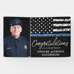 Banderoles Police Officier de retraite police application de