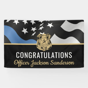 Banderoles Police Retraite Party Blue Line Police Enforcement