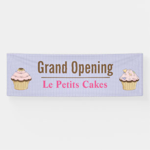 Banderoles Polka Dot Cupcake Business Custom Banner