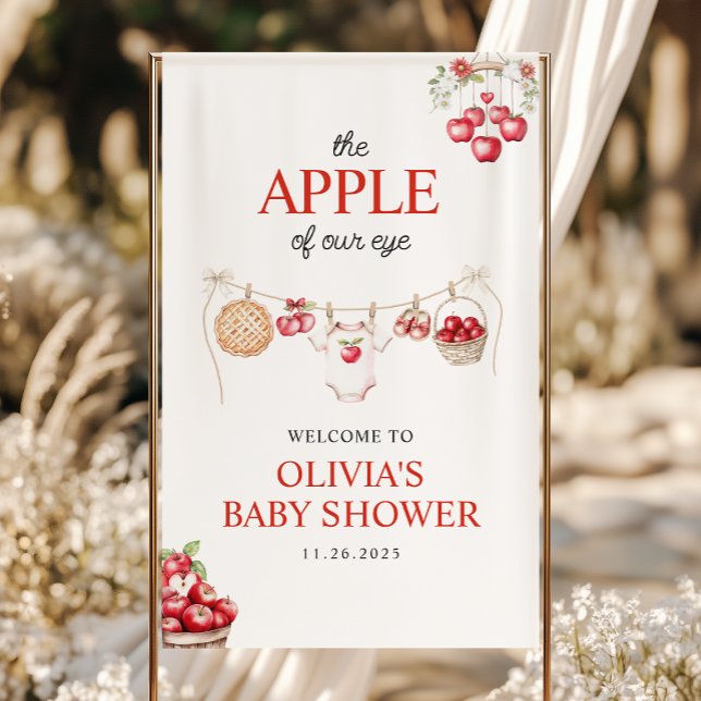 Banderoles Pomme de Notre Eye Orchard Baby shower d'automne B (Créateur téléchargé)