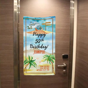 Banderoles Porte de bateau de croisière d'anniversaire sur me