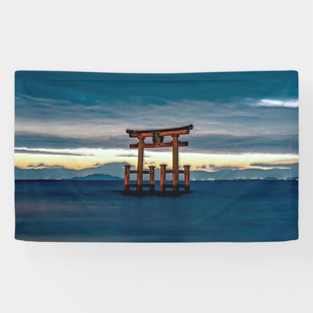 Banderoles Porte Shinto-Sanctuaire-Torii-Japonais (Horizontal)