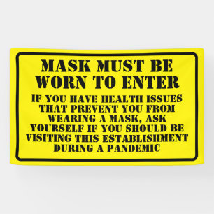 Banderoles Porter Un Message De Masque