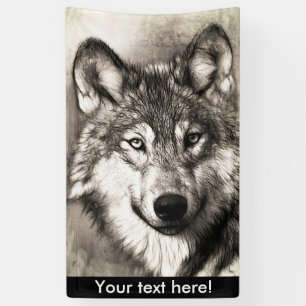 Banderoles Portrait de loup