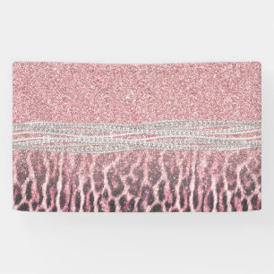 Banderoles poster de animal Chic Girly Pink Leopard Image