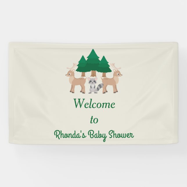 Banderoles Poster sur les créations de la forêt mignonne (Horizontal)