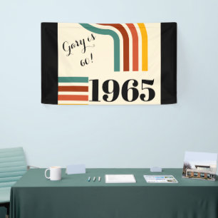 Banderoles poster vintage de bande rétro 1965