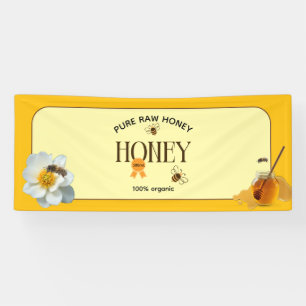 Banderoles Pot de miel Abeille à miel Nid d'abeilles Apiarium