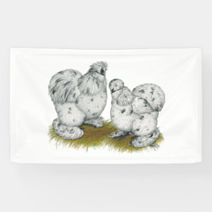 Banderoles Poulets petits d'éclaboussure de Silkie