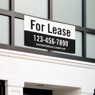 Banderoles Pour location Noir et Blanc E-mail Numéro de télép
