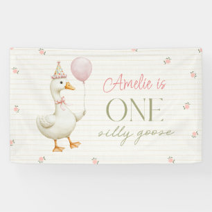 Banderoles Premier anniversaire de la petite oie rigolote 