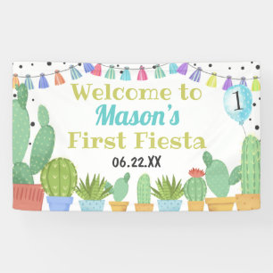 Banderoles Premier Garçon Fiesta Taco Bout Une Fête Cactus An