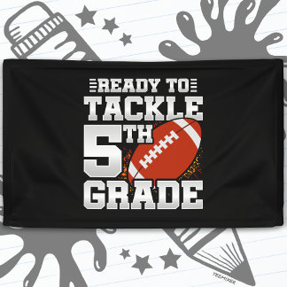 Banderoles Premier jour de football 5e année rentrée scolaire