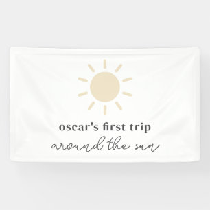 Banderoles Premier Voyage Autour Du Soleil 1Er Anniversaire