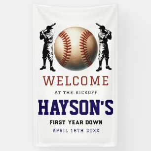 Banderoles Première année Down Baseball 1er anniversaire Bien