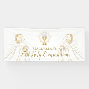 Banderoles Première communion sainte adonnant les anges desi
