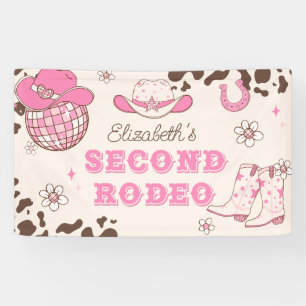 Banderoles Première Cowgirl de Rodéo 2ème Rodéo Fête d'annive