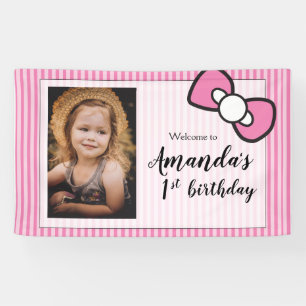 Banderoles Première fête d'anniversaire, Photo, Bienvenue
