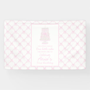 Banderoles Preppy rose Anniversaire gâteau Premier anniversai