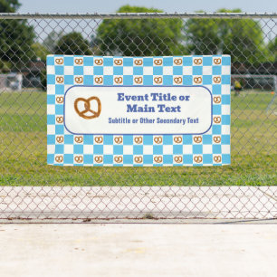 Banderoles Pretzels Check German Oktoberfest Blue & White do-