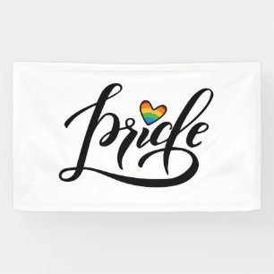 Banderoles Pride Script Heart
