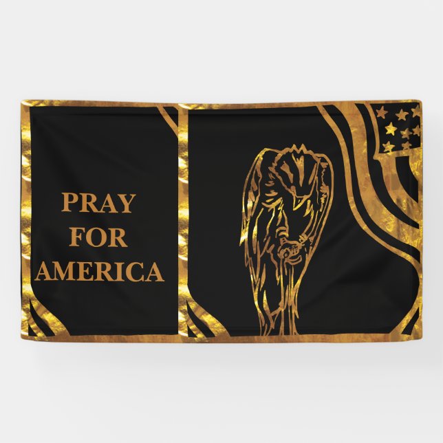 BANDEROLES PRIER POUR L'AMÉRIQUE (Horizontal)