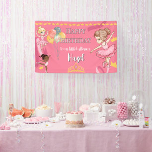 Banderoles Princesse Ballerina fille fête d'anniversaire bann