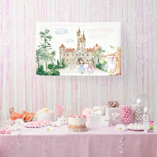 Banderoles Princesses, Chevaliers & Dragons Fairy Tale Bienve (Fête)