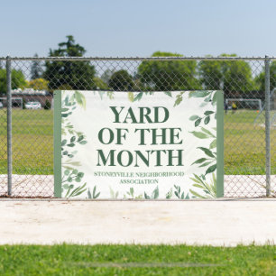 Banderoles Prix Yard of the Month Club Lauréat Personnalisé