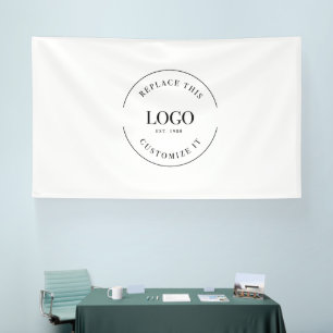 Banderoles Pro Custom Large Logo Entreprise Marque Simple