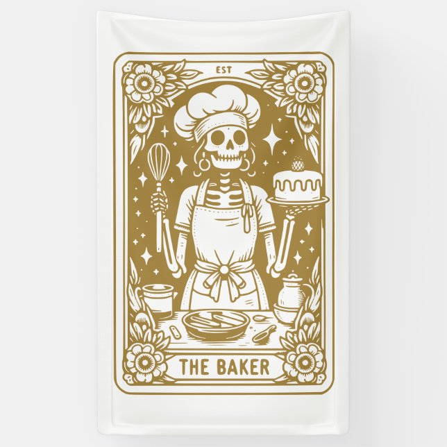 Banderoles Produit or tarot de pâtissier boulanger (Vertical)
