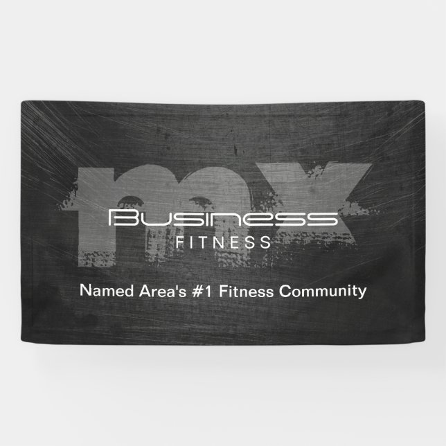 Banderoles Professionnel foncé de monogramme rayé par forme (Horizontal)