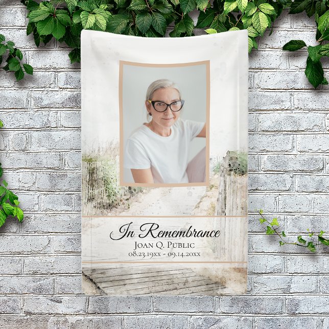 Banderoles Promenade à la plage Fête de la vie funéraire (Créateur téléchargé)