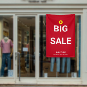 Banderoles Promo de remise de vente minimaliste de grande tai