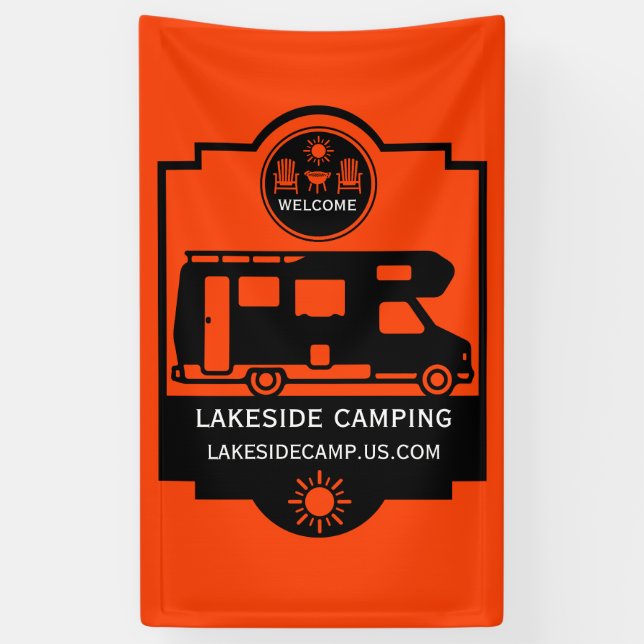 Banderoles Promotion de camping-caravaning (Vertical)