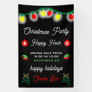 Banderoles Promotion de Happy Hour pour la fête de Noël
