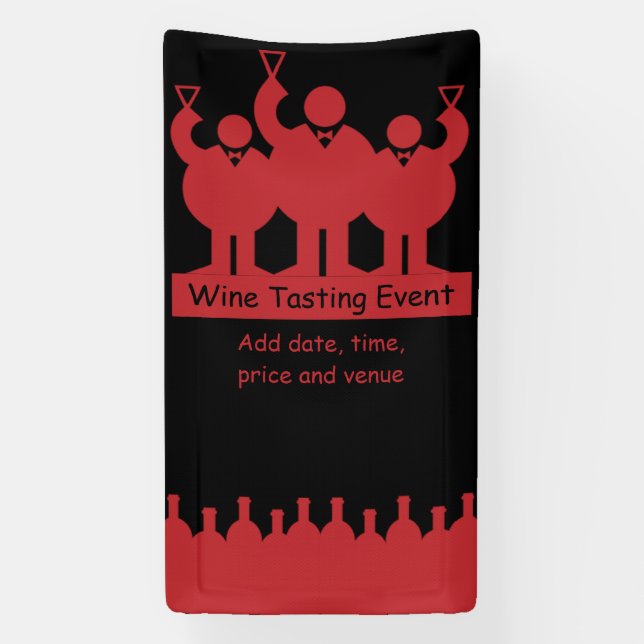 Banderoles Promotion d'événement de dégustation de vin  (Verticale)