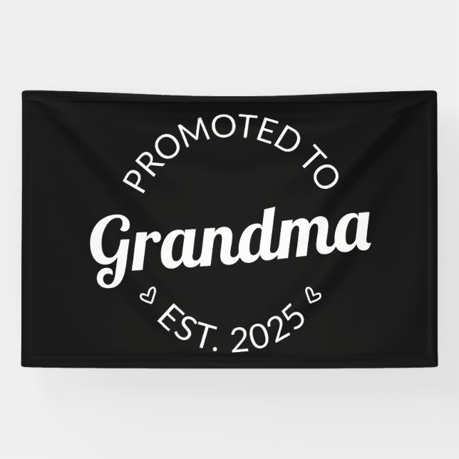 Banderoles Promu À Grand-Mère Est. 2025 I (Horizontal)