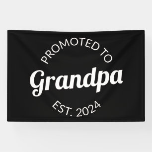 Banderoles Promu À Grand-Père Est. 2024 I